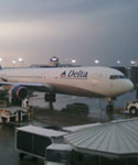 airplane at a terminal