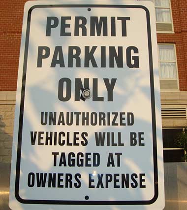 No parking sign