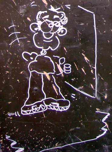 illustration of a man standing next to a hole