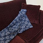 Couch with pillow and blanket